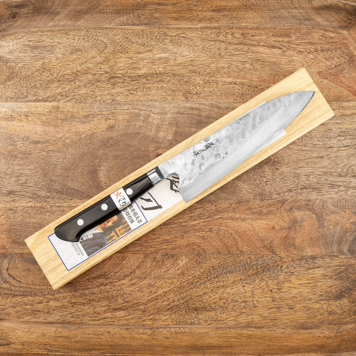 Gyuto 18 cm Fujiwara Pakka Shirogami#1/SS