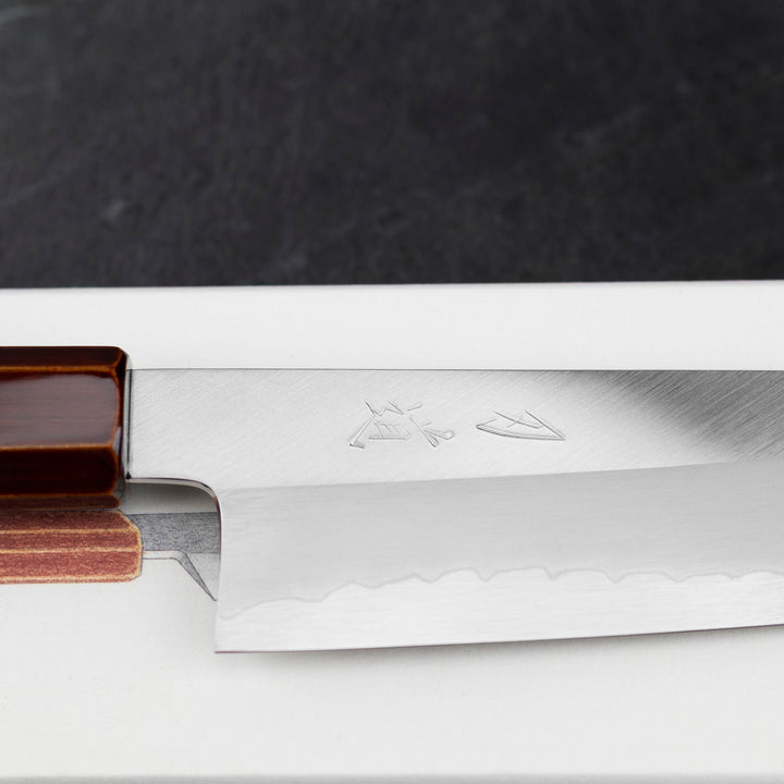 Santoku 17 cm Hado Shiosai Urushi Kijiro Ginsan