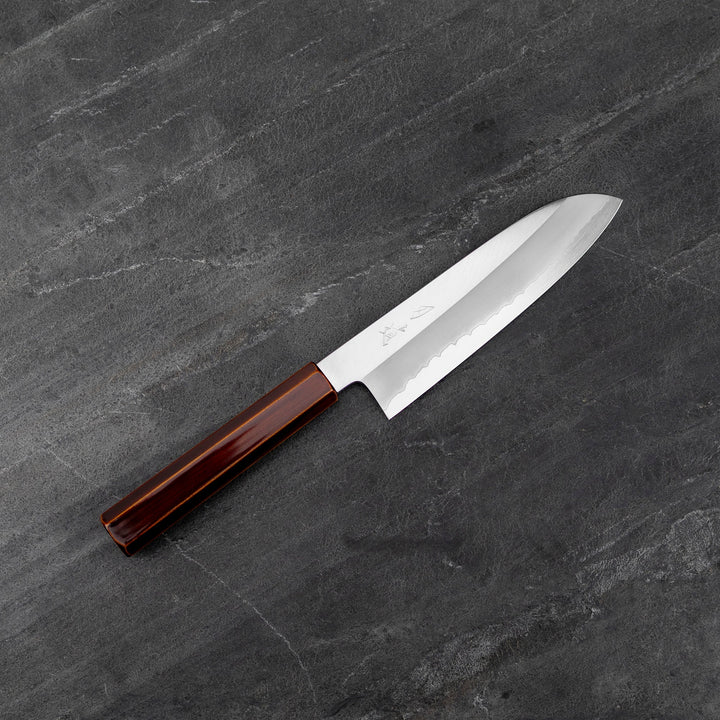 Santoku 17 cm Hado Shiosai Urushi Kijiro Ginsan
