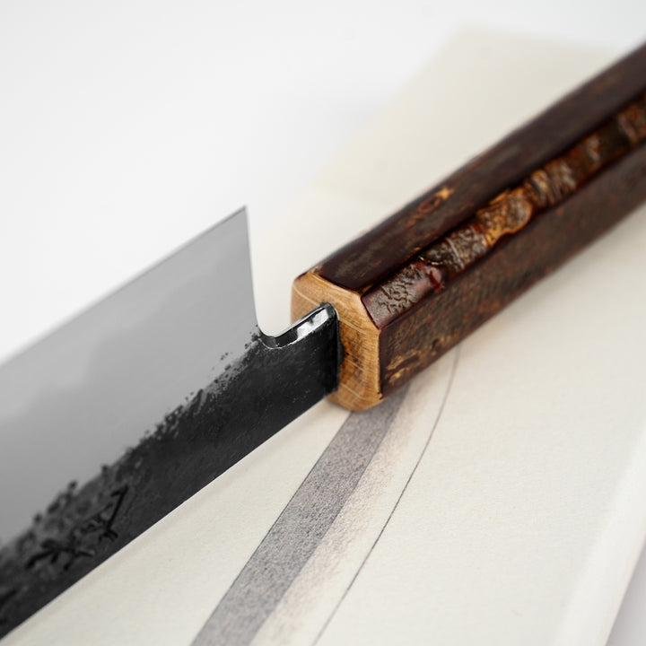 Kiritsuke Gyuto 20 cm Hado Sumi Kurouchi Shirogami#2/Iron