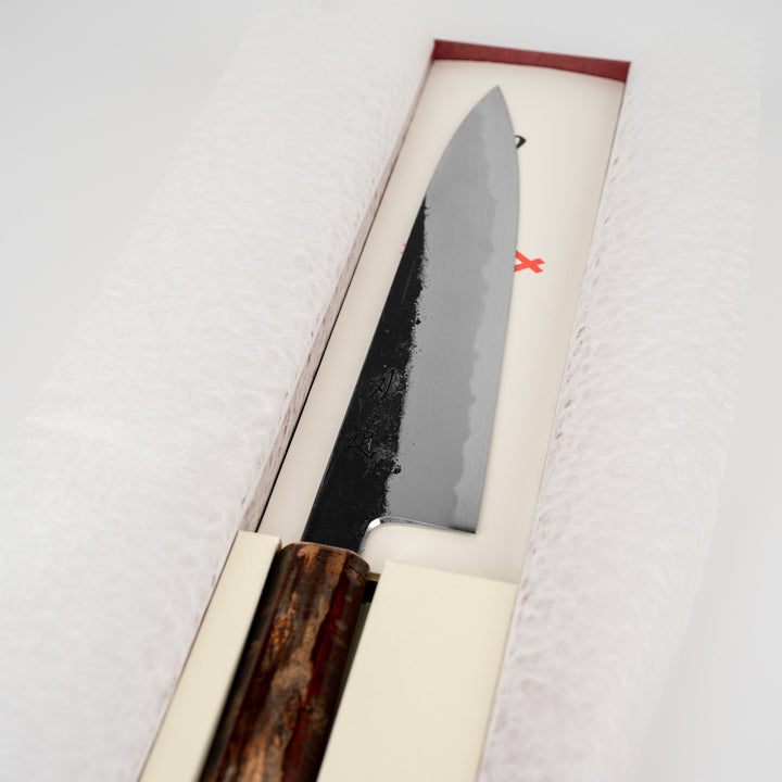 Gyuto 20 cm Hado Sumi Kurouchi Shirogami#2/Iron