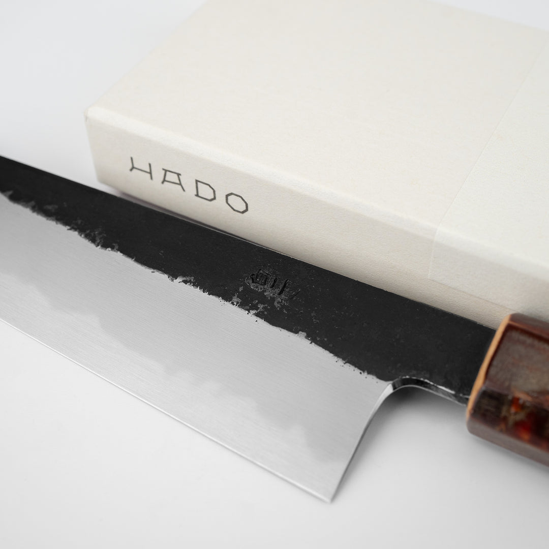 Gyuto 20 cm Hado Sumi Kurouchi Shirogami#2/Iron