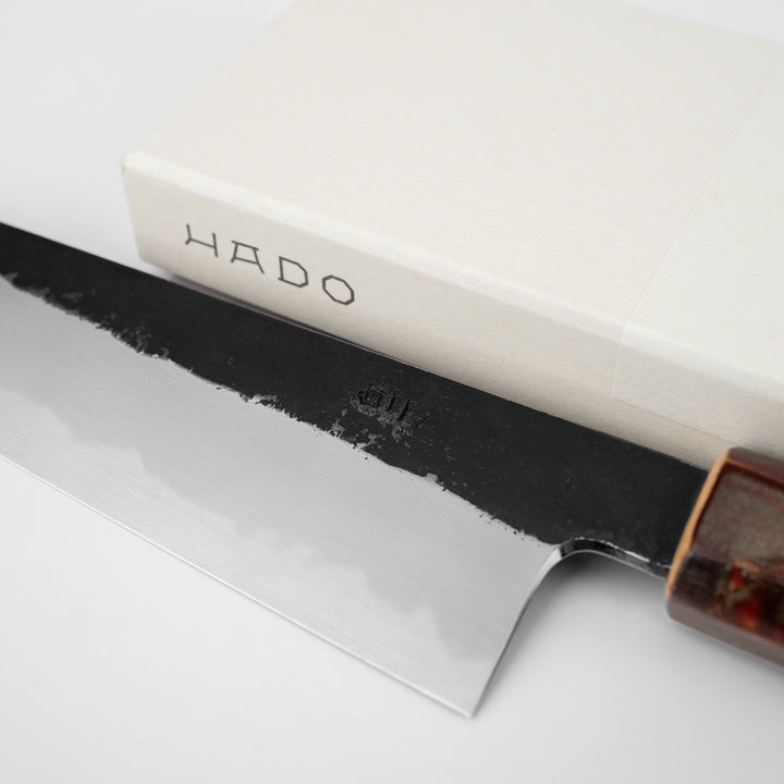 Gyuto 20 cm Hado Sumi Kurouchi Shirogami#2/Iron