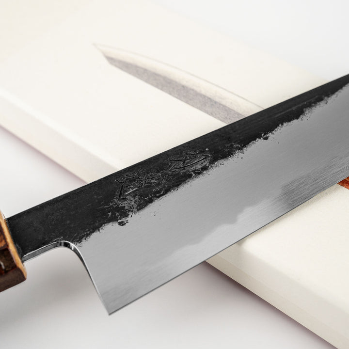 Gyuto 20 cm Hado Sumi Kurouchi Shirogami#2/Iron
