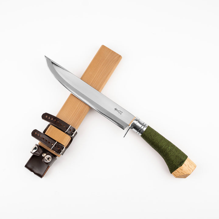Nata 21 cm Hatsukokoro Green Aogami#2/Iron + Saya