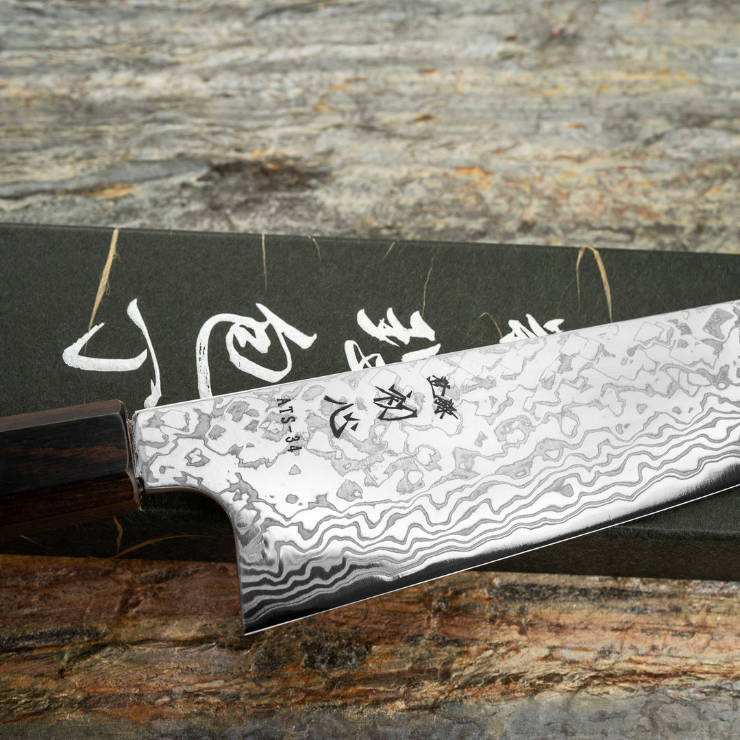 Bunka 18 cm Hatsukokoro Hayabusa Ginga Damascus ATS-34