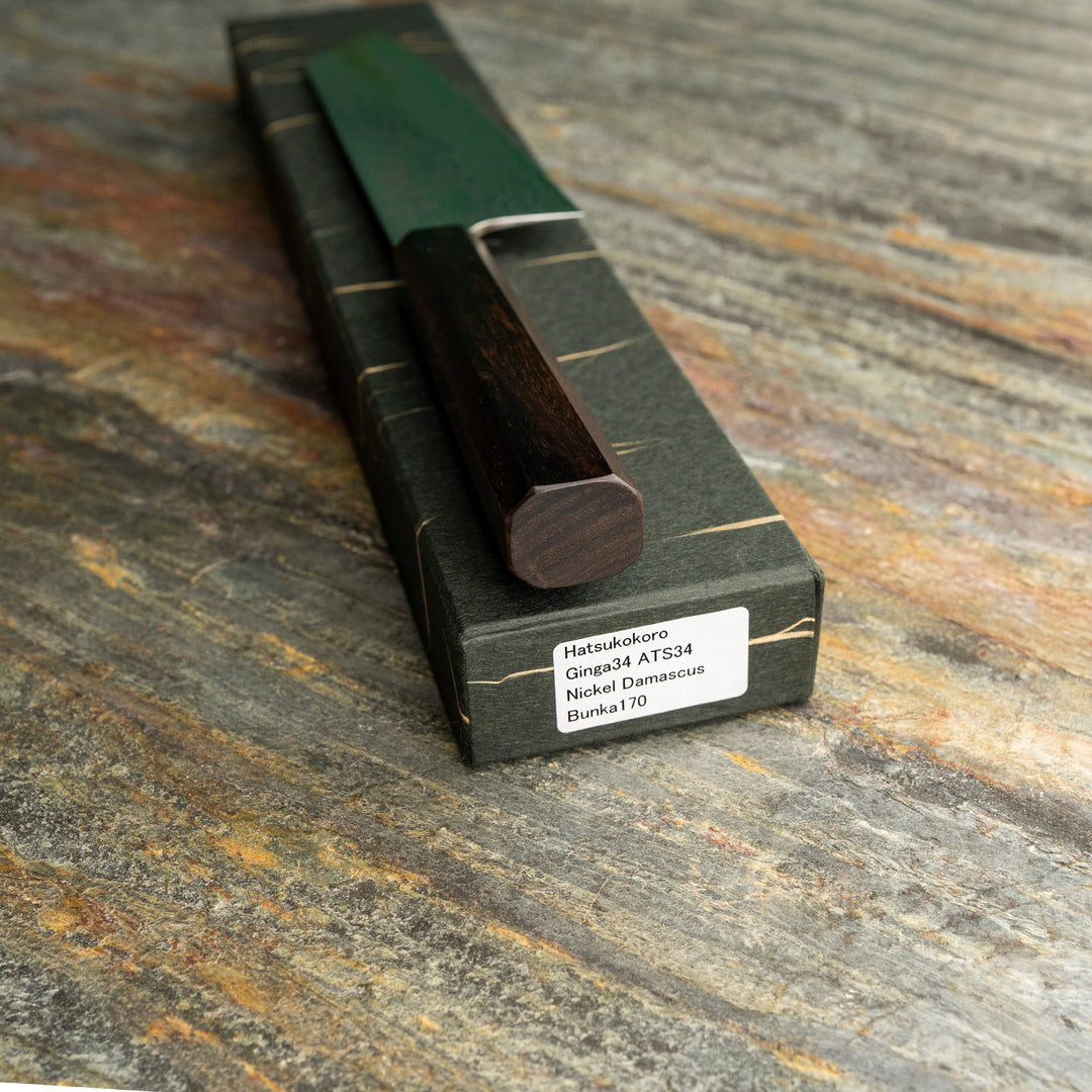 Bunka 18 cm Hatsukokoro Hayabusa Ginga Damascus ATS-34
