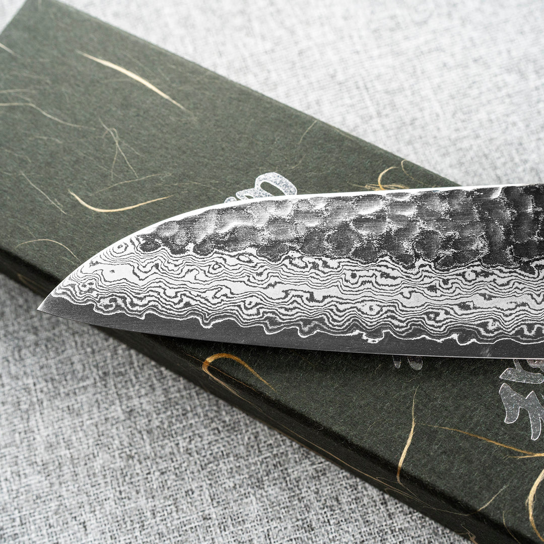 Santoku 18 cm Hatsukokoro Hayabusa Damascus VG-10