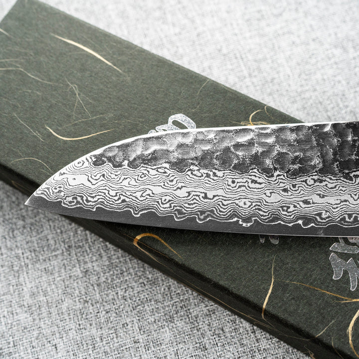 Santoku 18 cm Hatsukokoro Hayabusa Damascus VG-10