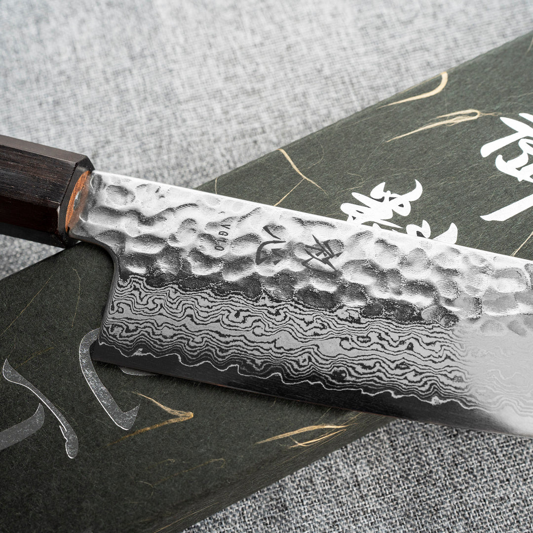 Santoku 18 cm Hatsukokoro Hayabusa Damascus VG-10
