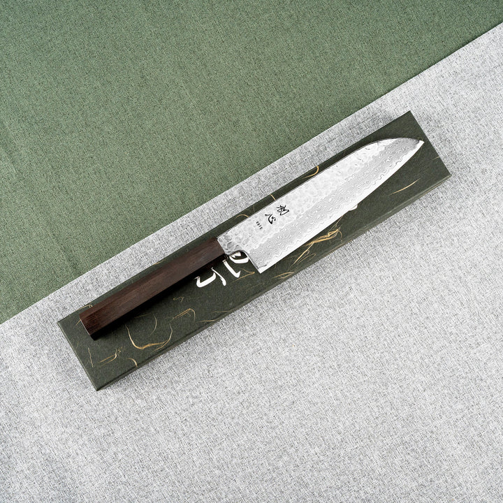 Santoku 18 cm Hatsukokoro Hayabusa Damascus VG-10