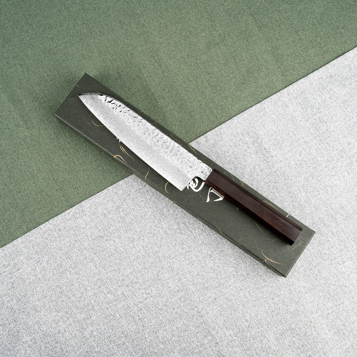 Santoku 18 cm Hatsukokoro Hayabusa Damascus VG-10