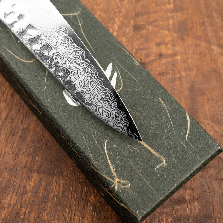 Petty 15 cm Hatsukokoro Hayabusa Damascus VG-10