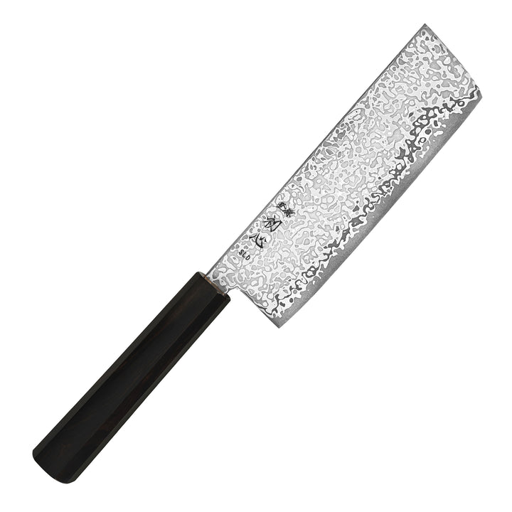 Nakiri 16 cm Hatsukokoro Hikari Kurozame Damascus SLD