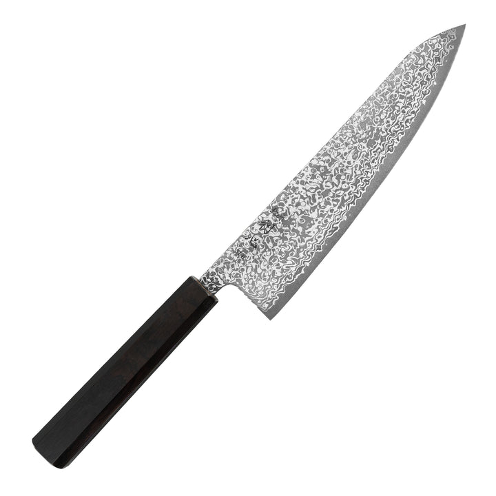 Gyuto 21 cm Hatsukokoro Hikari Kurozame Damascus SLD