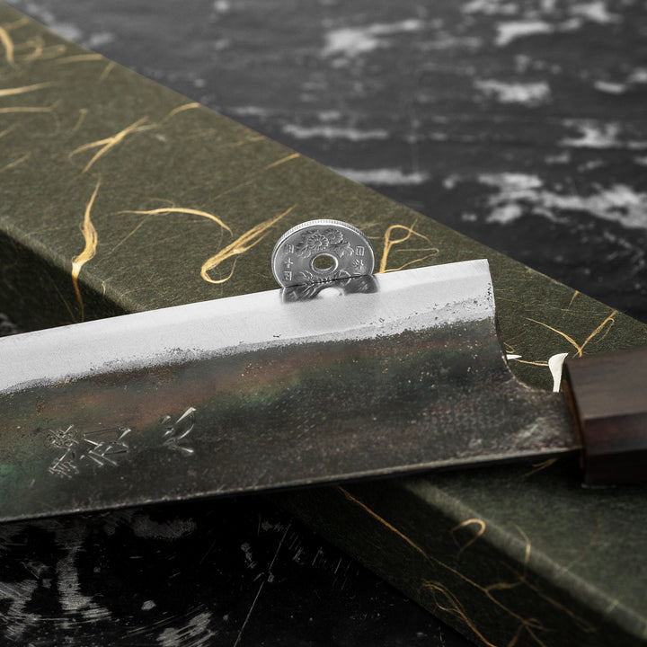Gyuto 21 cm Hatsukokoro Kokugei Aogami#1/Iron