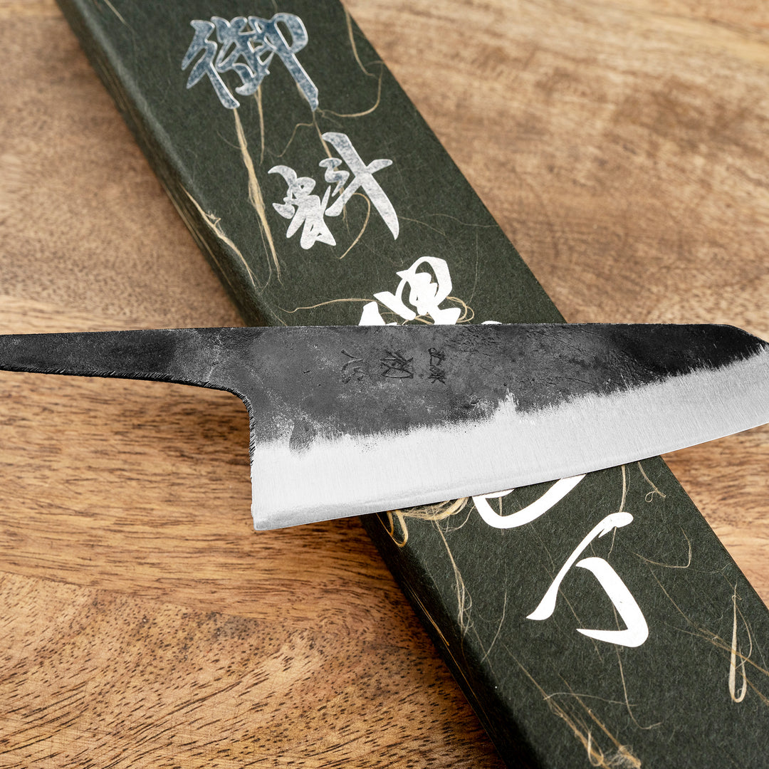 Bunka 12 cm Blank Hatsukokoro Kurogane Kurouchi Aogami#2/Iron
