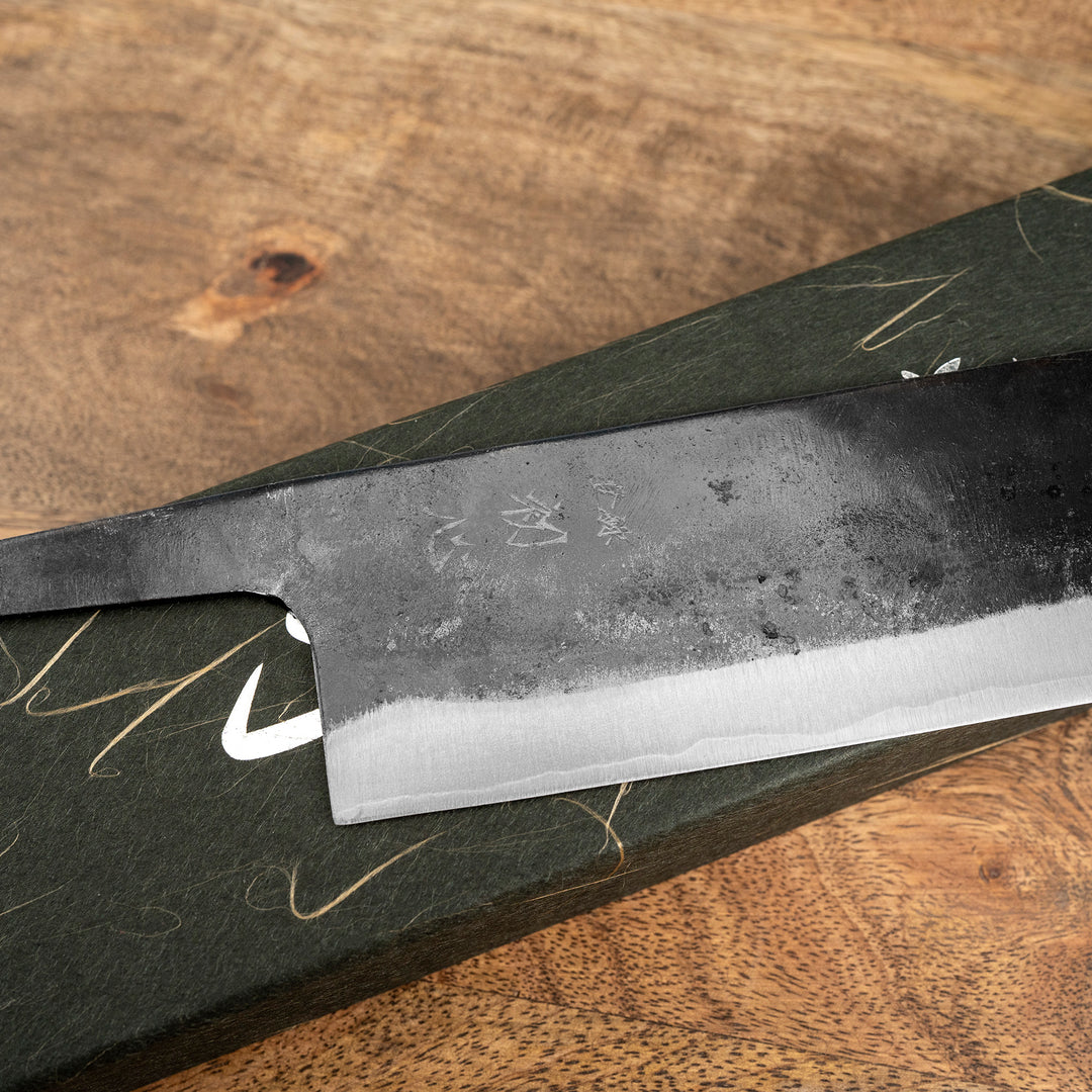 Nakiri 16,5 cm Blank Hatsukokoro Kurogane Kurouchi Aogami#2/Iron