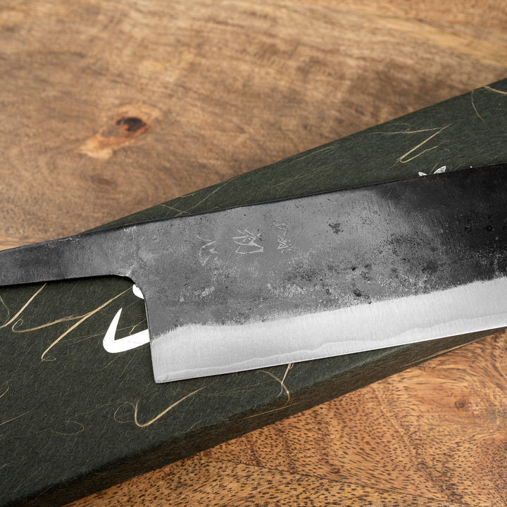Nakiri 16,5 cm Blank Hatsukokoro Kurogane Kurouchi Aogami#2/Iron
