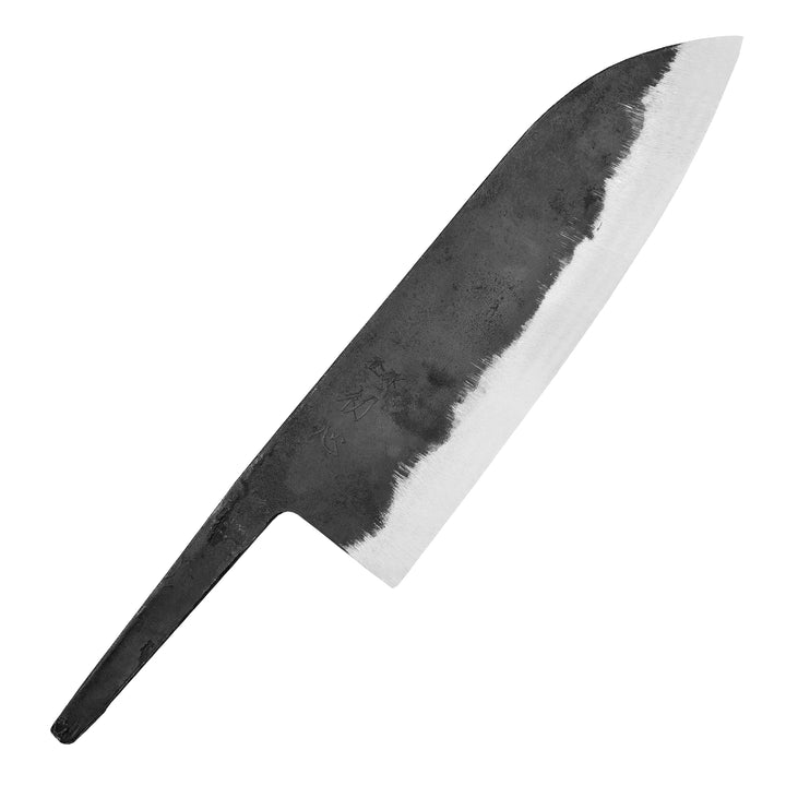 Santoku 16,5 cm Blank Hatsukokoro Kurogane Kurouchi Aogami#2/Iron