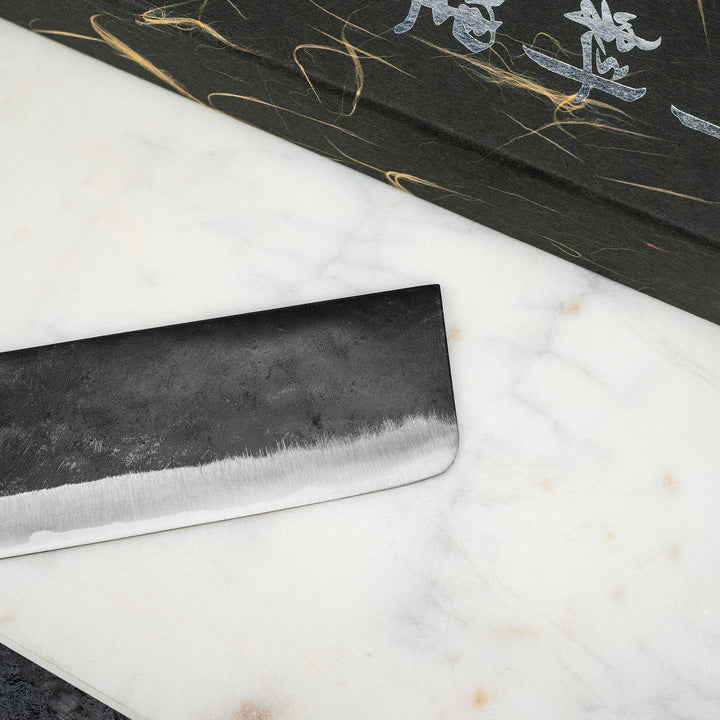 Nakiri 16,5 cm Hatsukokoro Kurogane Kurouchi Aogami#2/Iron