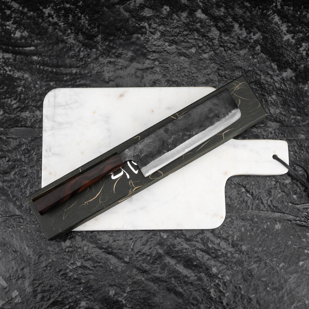 Nakiri 16,5 cm Hatsukokoro Kurogane Kurouchi Aogami#2/Iron