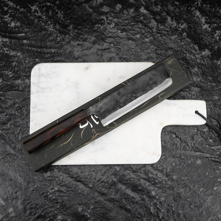Nakiri 16,5 cm Hatsukokoro Kurogane Kurouchi Aogami#2/Iron