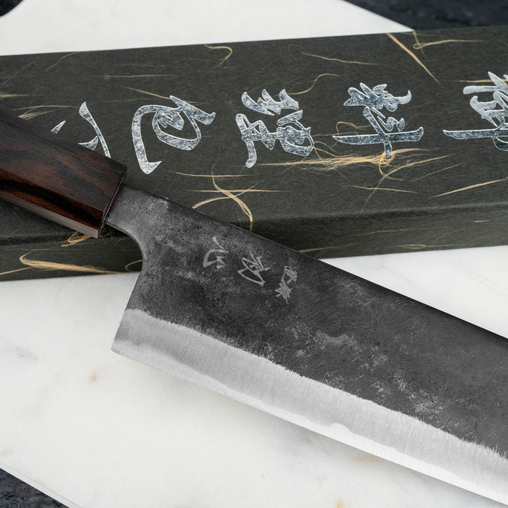 Nakiri 16,5 cm Hatsukokoro Kurogane Kurouchi Aogami#2/Iron
