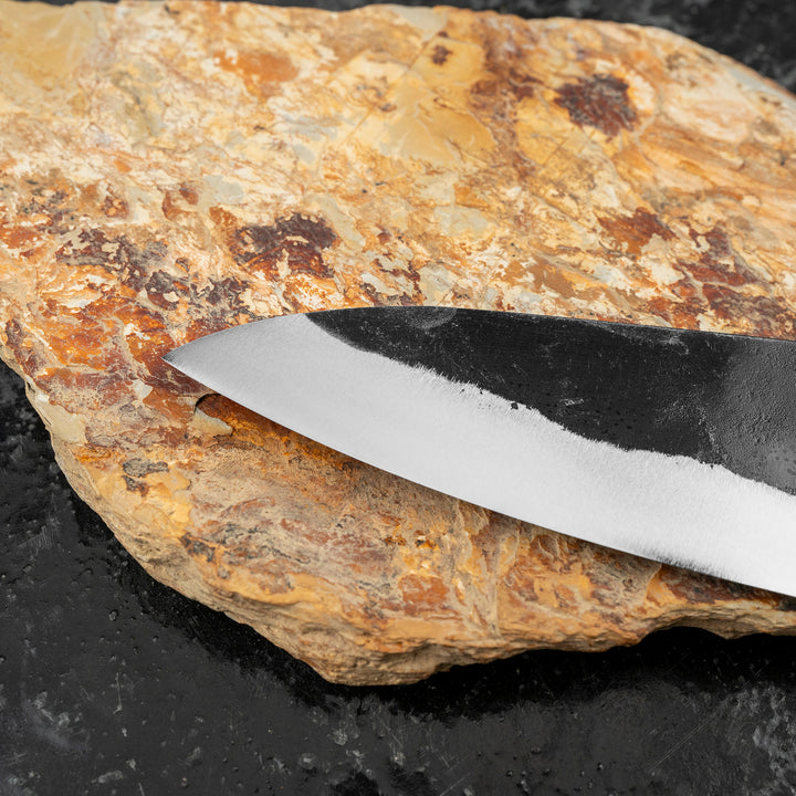 Gyuto 21 cm Hatsukokoro Kurogane Kurouchi Aogami#2/Iron