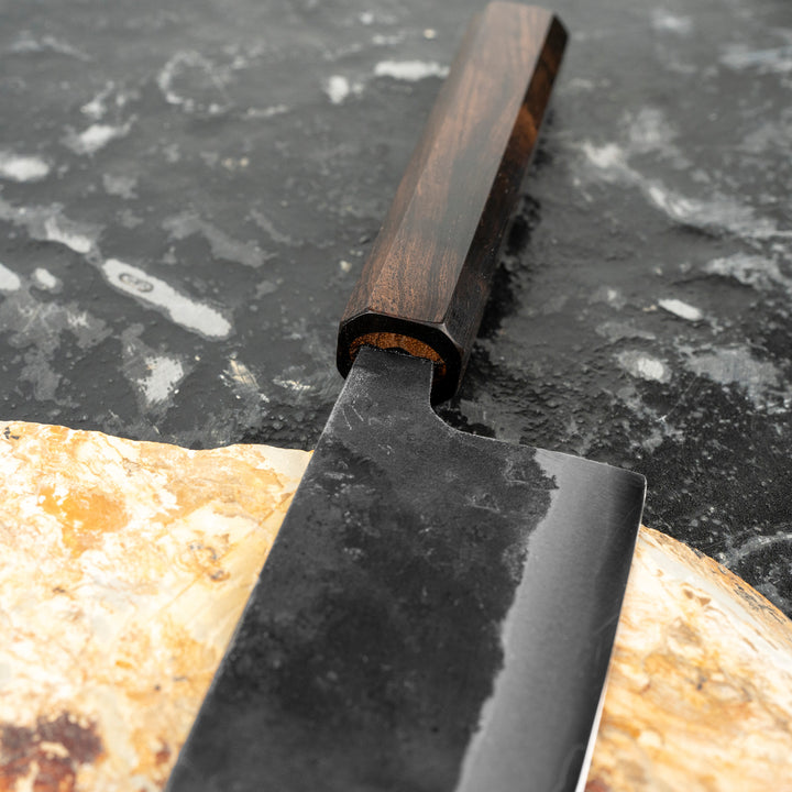 Gyuto 21 cm Hatsukokoro Kurogane Kurouchi Aogami#2/Iron