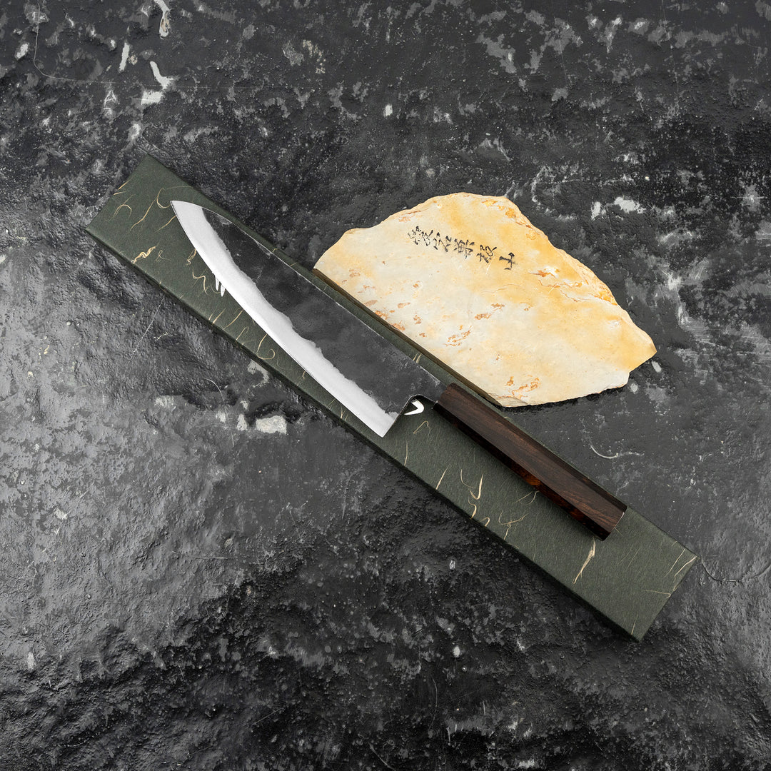 Gyuto 21 cm Hatsukokoro Kurogane Kurouchi Aogami#2/Iron