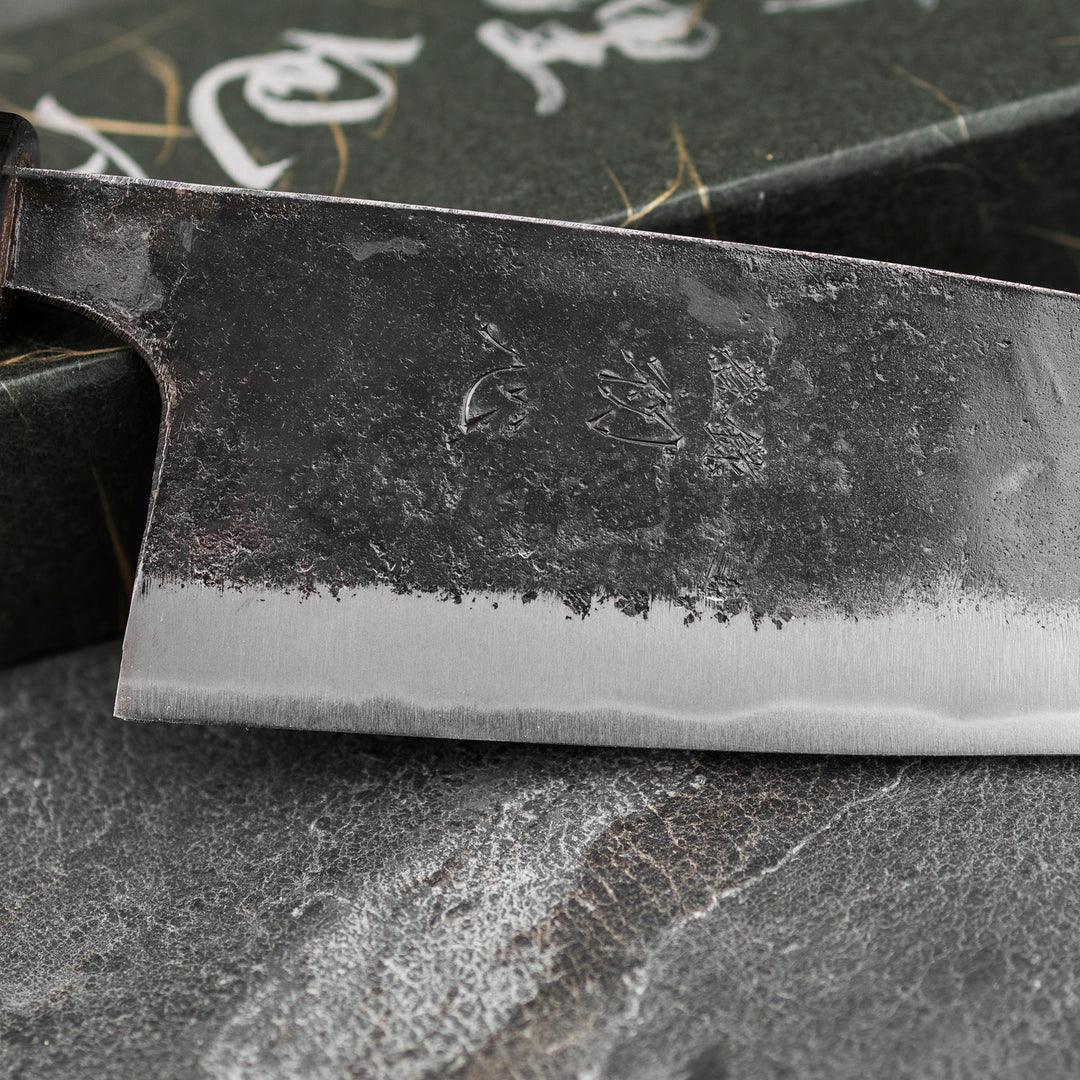 Deba 16,5 cm Double Bevel Hatsukokoro Kurokaze Shirogami#2/SS