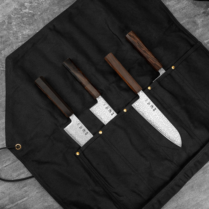 Knife Bag for 5 knives Black Hatsukokoro