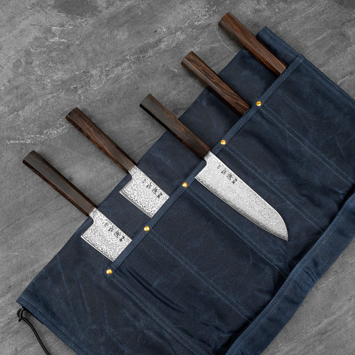 Knife Bag for 5 knives Blue Hatsukokoro