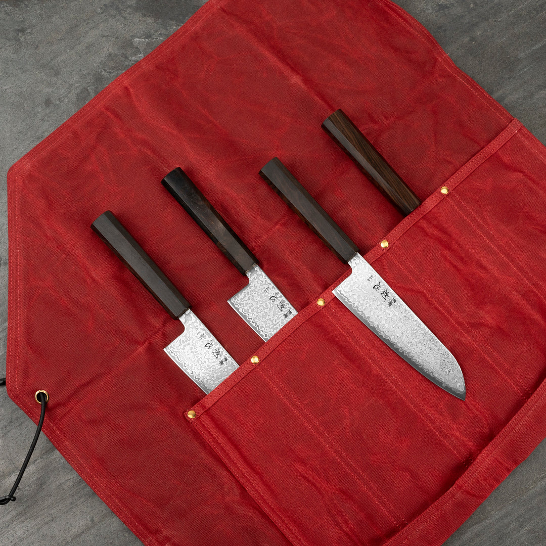 Knife Bag for 5 knives Red Hatsukokoro