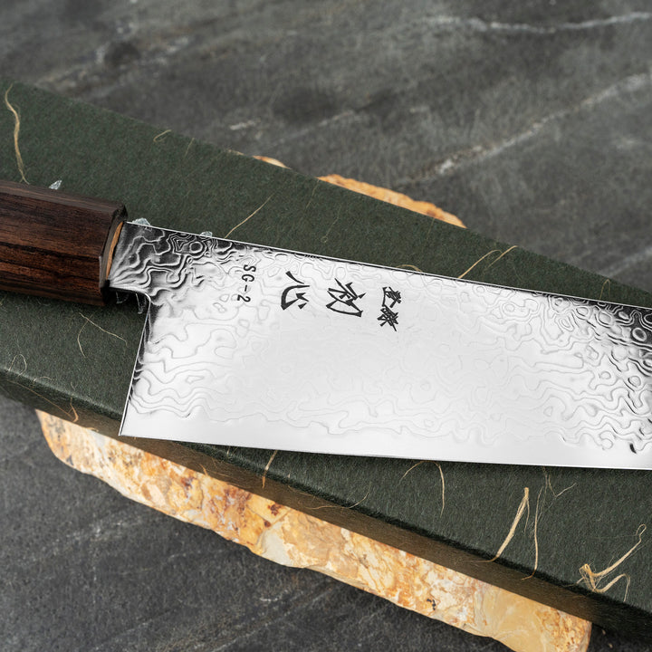 Kiritsuke Gyuto 24 cm Hatsukokoro Ryuhyo Damascus SG2