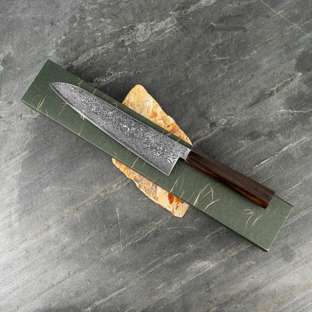 Gyuto 21 cm Hatsukokoro Ryuhyo Damascus SG2