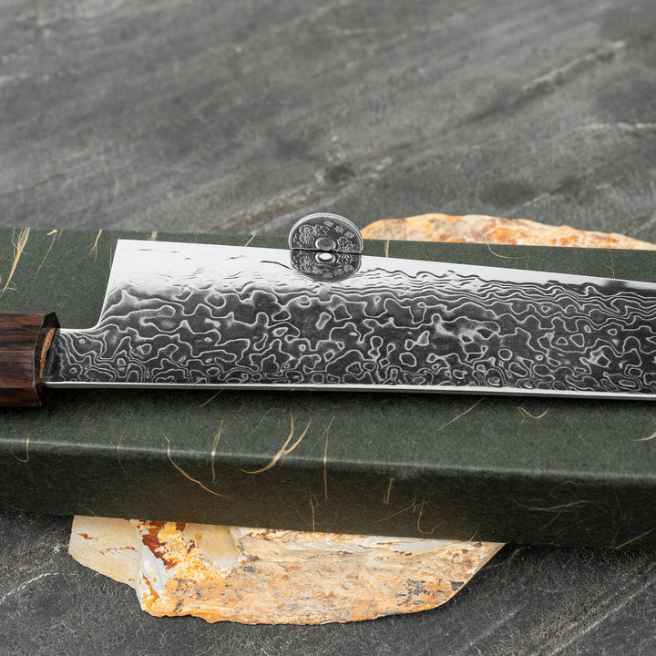 Gyuto 24 cm Hatsukokoro Ryuhyo Damascus SG2