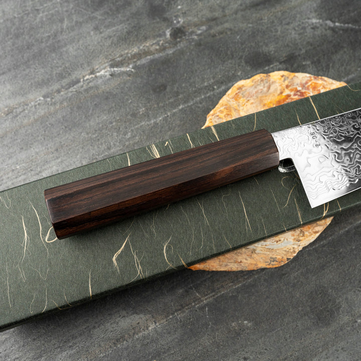 Gyuto 24 cm Hatsukokoro Ryuhyo Damascus SG2