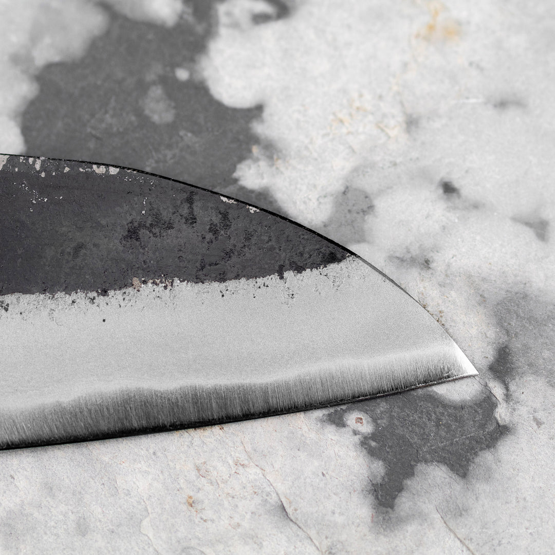 Santoku 16,5 cm Hatsukokoro Shikoku Kurouchi Aogami#2/Iron
