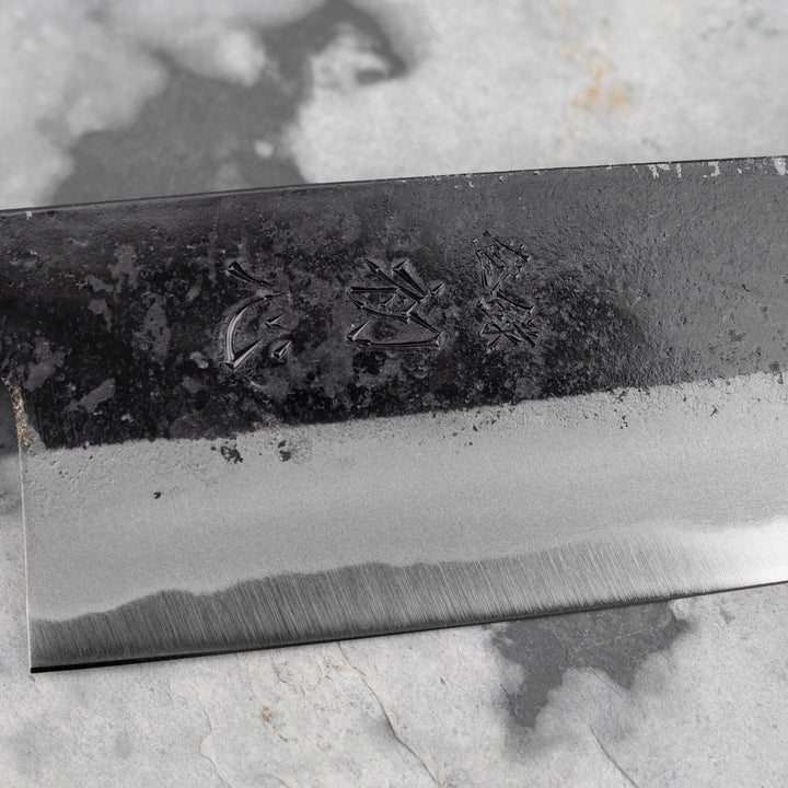 Santoku 16,5 cm Hatsukokoro Shikoku Kurouchi Aogami#2/Iron