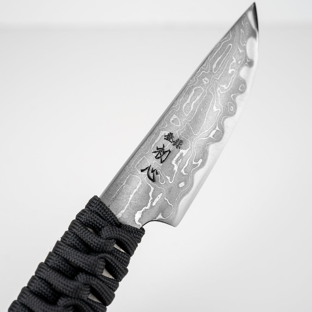 Outdoor Knife  Hatsukokoro Black Shirogami#2/Iron