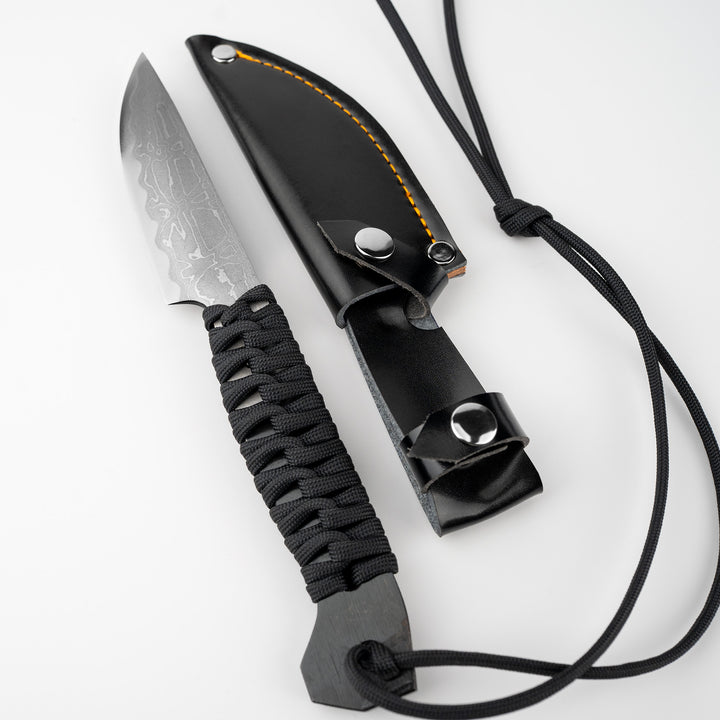 Outdoor Knife  Hatsukokoro Black Shirogami#2/Iron