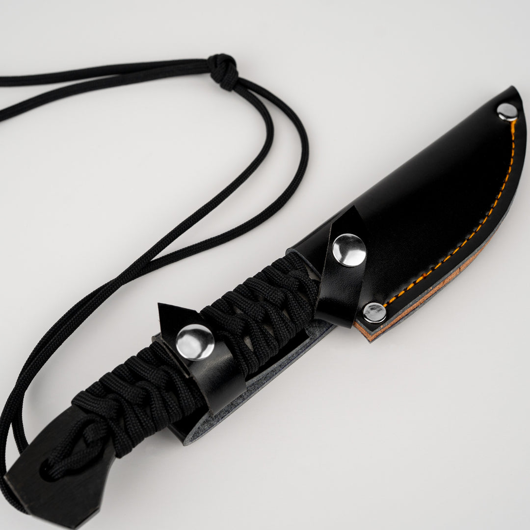 Outdoor Knife  Hatsukokoro Black Shirogami#2/Iron