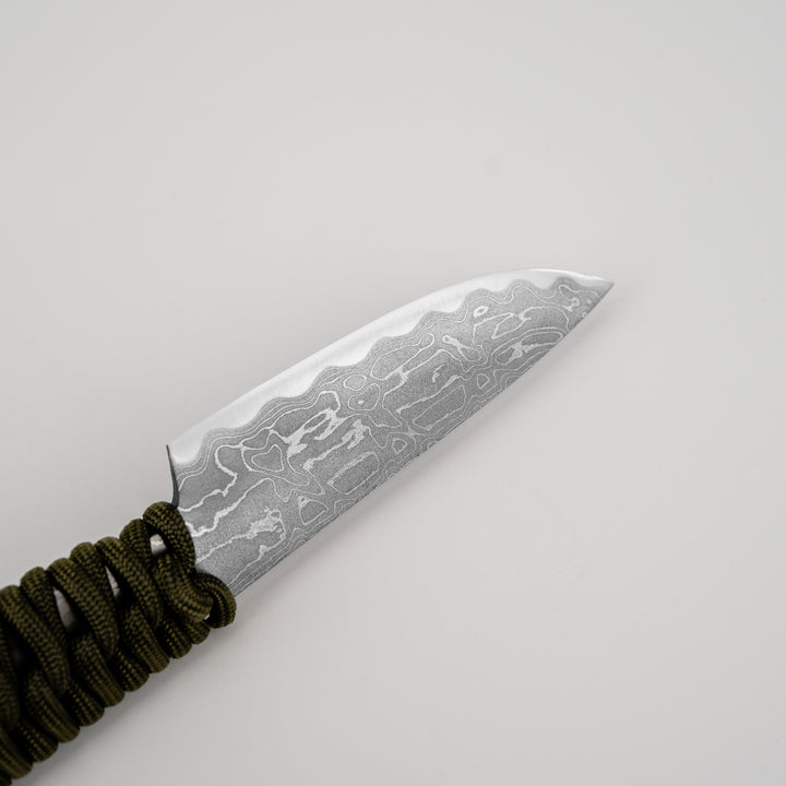 Outdoor Knife 10 cm Hatsukokoro Green Shirogami#2/Iron