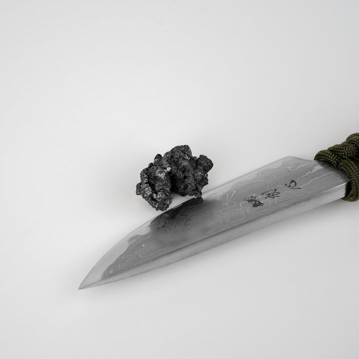 Outdoor Knife 10 cm Hatsukokoro Green Shirogami#2/Iron