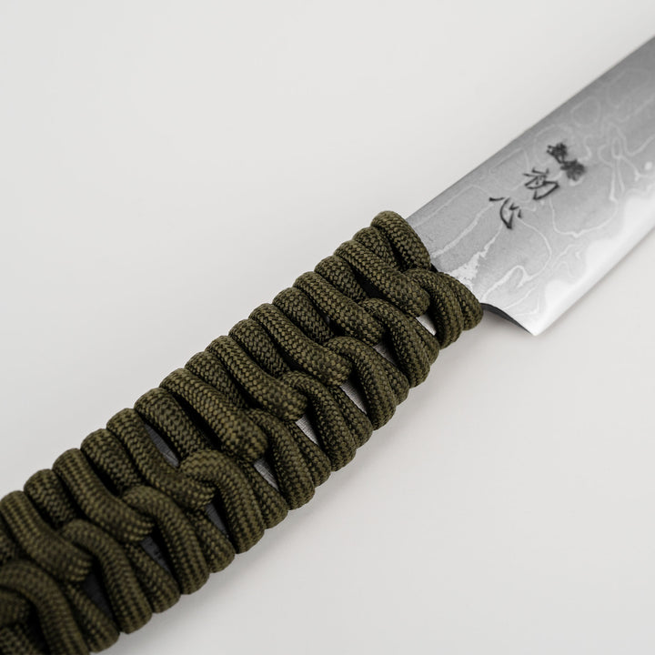 Outdoor Knife 10 cm Hatsukokoro Green Shirogami#2/Iron