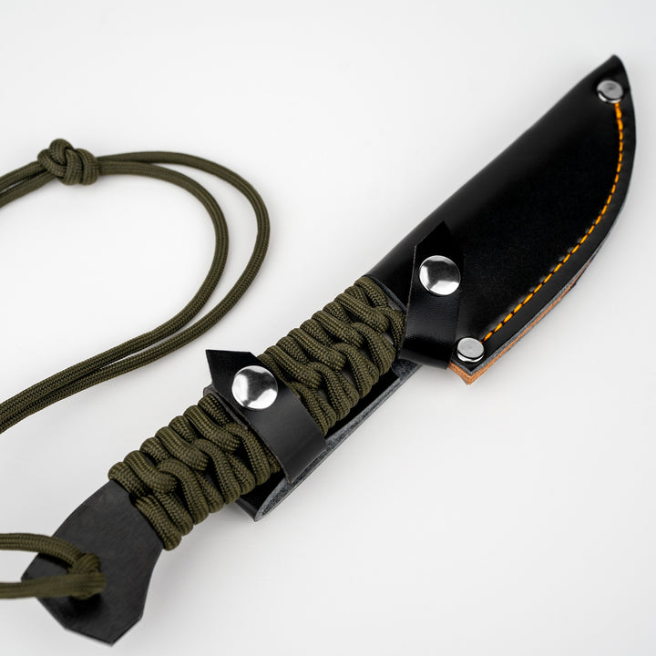 Outdoor Knife 10 cm Hatsukokoro Green Shirogami#2/Iron