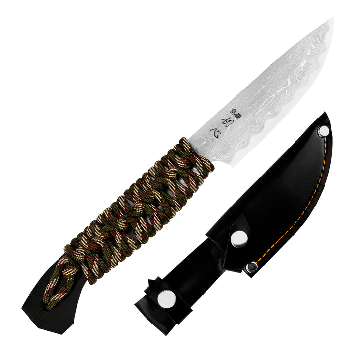 Outdoor Knife 10 cm Hatsukokoro Moro Shirogami#2/Iron