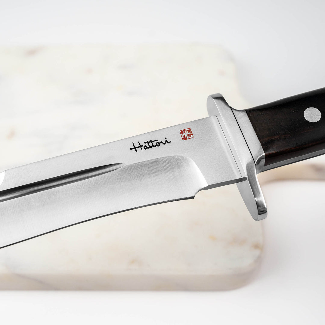 Outdoor Knife 19,5 cm Hattori Fighter Black L AUS-8
